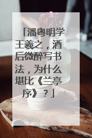 潘粤明学王羲之，酒后微醉写书法，为什么堪比《兰亭序》？