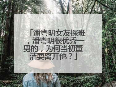 潘粤明女友探班，潘粤明很优秀一男的，为何当初董洁要离开他？