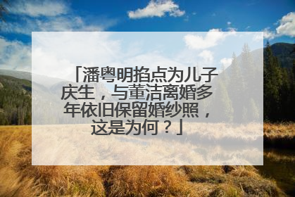 潘粤明掐点为儿子庆生,与董洁离婚多年依旧保留婚纱照,这是为何?