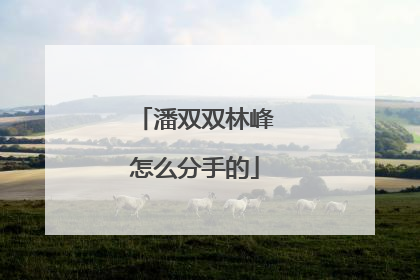 潘双双林峰怎么分手的