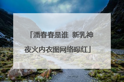 潘春春是谁 新乳神夜火内衣图网络曝红