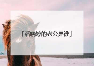 潘晓婷的老公是谁