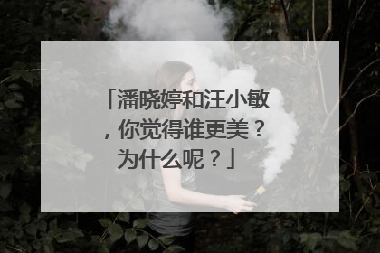 潘晓婷和汪小敏，你觉得谁更美？为什么呢？