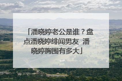 潘晓婷老公是谁？盘点潘晓婷绯闻男友 潘晓婷胸围有多大