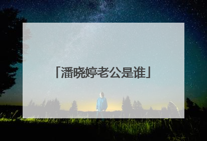 潘晓婷老公是谁