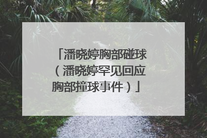 潘晓婷胸部碰球（潘晓婷罕见回应胸部撞球事件）