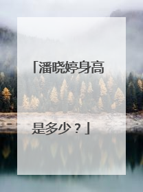 潘晓婷身高是多少？