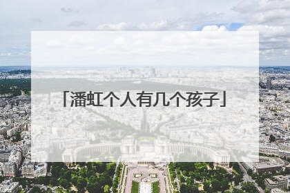 潘虹个人有几个孩子