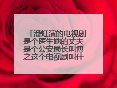 潘虹演的电视剧是个医生她的丈夫是个公安局长叫博之这个电视剧叫什么名字?