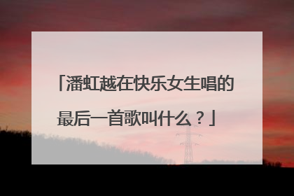 潘虹越在快乐女生唱的最后一首歌叫什么?