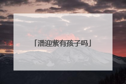 潘迎紫有孩子吗