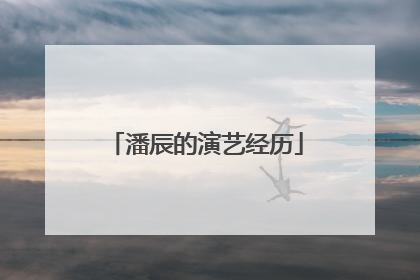 潘辰的演艺经历