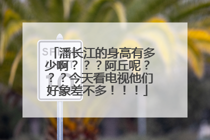 潘长江的身高有多少啊???阿丘呢???今天看电视他们好象差不多!!!