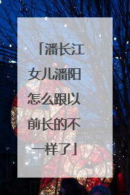 潘长江女儿潘阳怎么跟以前长的不一样了