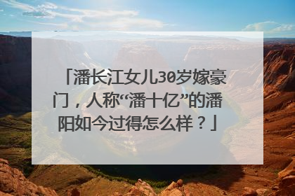 潘长江女儿30岁嫁豪门，人称“潘十亿”的潘阳如今过得怎么样？