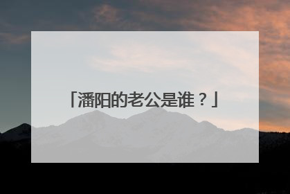 潘阳的老公是谁？