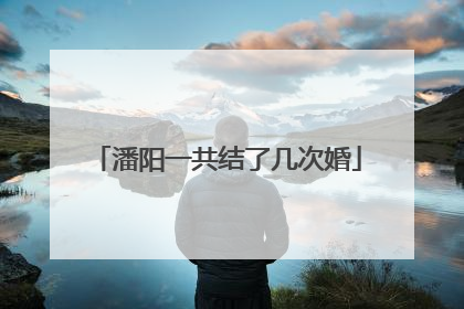 潘阳一共结了几次婚