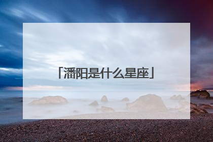 潘阳是什么星座