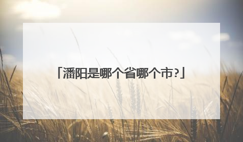 潘阳是哪个省哪个市?