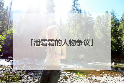 潘霜霜的人物争议