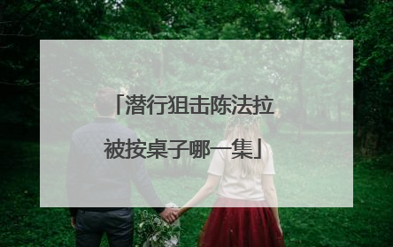 潜行狙击陈法拉被按桌子哪一集