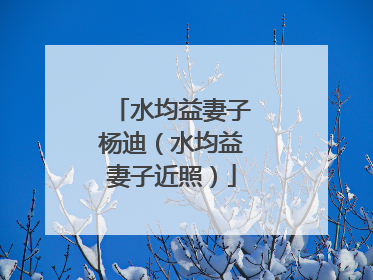 水均益妻子杨迪(水均益妻子近照)