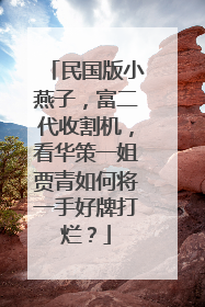 民国版小燕子，富二代收割机，看华策一姐贾青如何将一手好牌打烂？