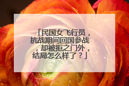 民国女飞行员,抗战期间回国参战,却被拒之门外,结局怎么样了?