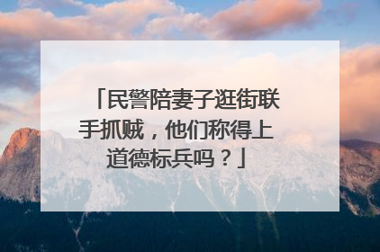 民警陪妻子逛街联手抓贼,他们称得上道德标兵吗?