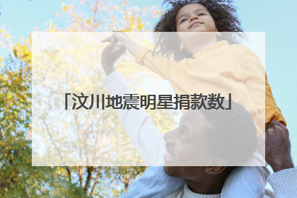 汶川地震明星捐款数