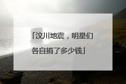 汶川地震，明星们各自捐了多少钱
