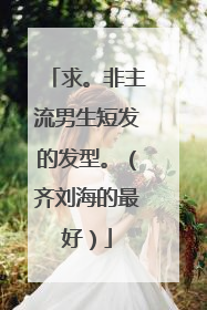 求。非主流男生短发的发型。(齐刘海的最好)