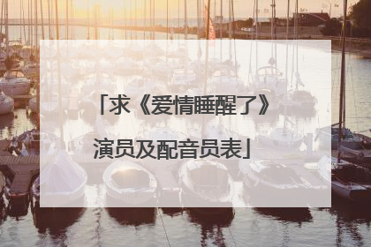 求《爱情睡醒了》演员及配音员表