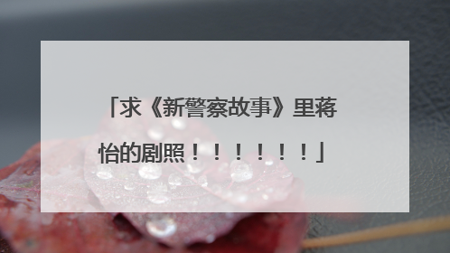求《新警察故事》里蒋怡的剧照！！！！！！