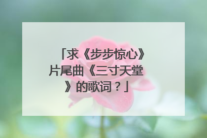 求《步步惊心》片尾曲《三寸天堂》的歌词?