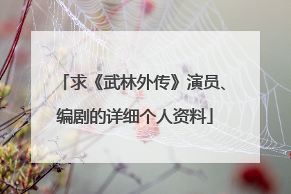 求《武林外传》演员、编剧的详细个人资料