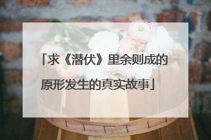求《潜伏》里余则成的原形发生的真实故事