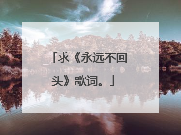 求《永远不回头》歌词。