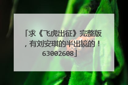 求《飞虎出征》完整版，有刘安琪的半出镜的！63002608