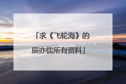 求《飞轮海》的辰亦儒所有资料