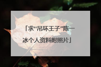 求“吊环王子”陈一冰个人资料附照片