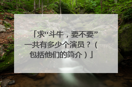 求“斗牛,要不要”一共有多少个演员?(包括他们的简介)