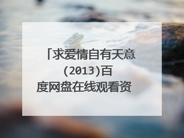 求爱情自有天意 (2013)百度网盘在线观看资源, 戚薇 / 谢佳见 主演的