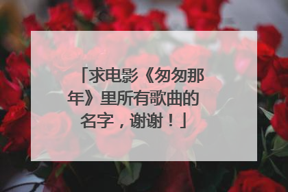 求电影《匆匆那年》里所有歌曲的名字,谢谢!