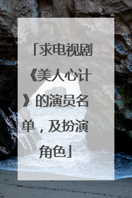 求电视剧《美人心计》的演员名单,及扮演角色