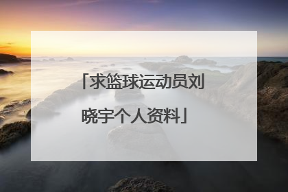 求篮球运动员刘晓宇个人资料