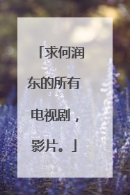 求何润东的所有电视剧，影片。