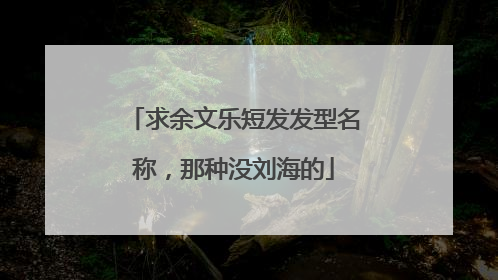 求余文乐短发发型名称,那种没刘海的