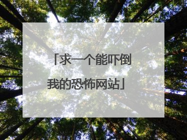 求一个能吓倒我的恐怖网站