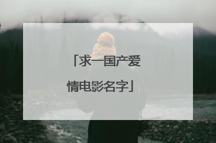 求一国产爱情电影名字